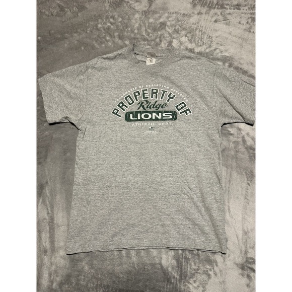 Fruit of the Loom Other - Fruit of the Loom T Shirt Mens Large Gray Ridge Lions Christian Athletes Vintage